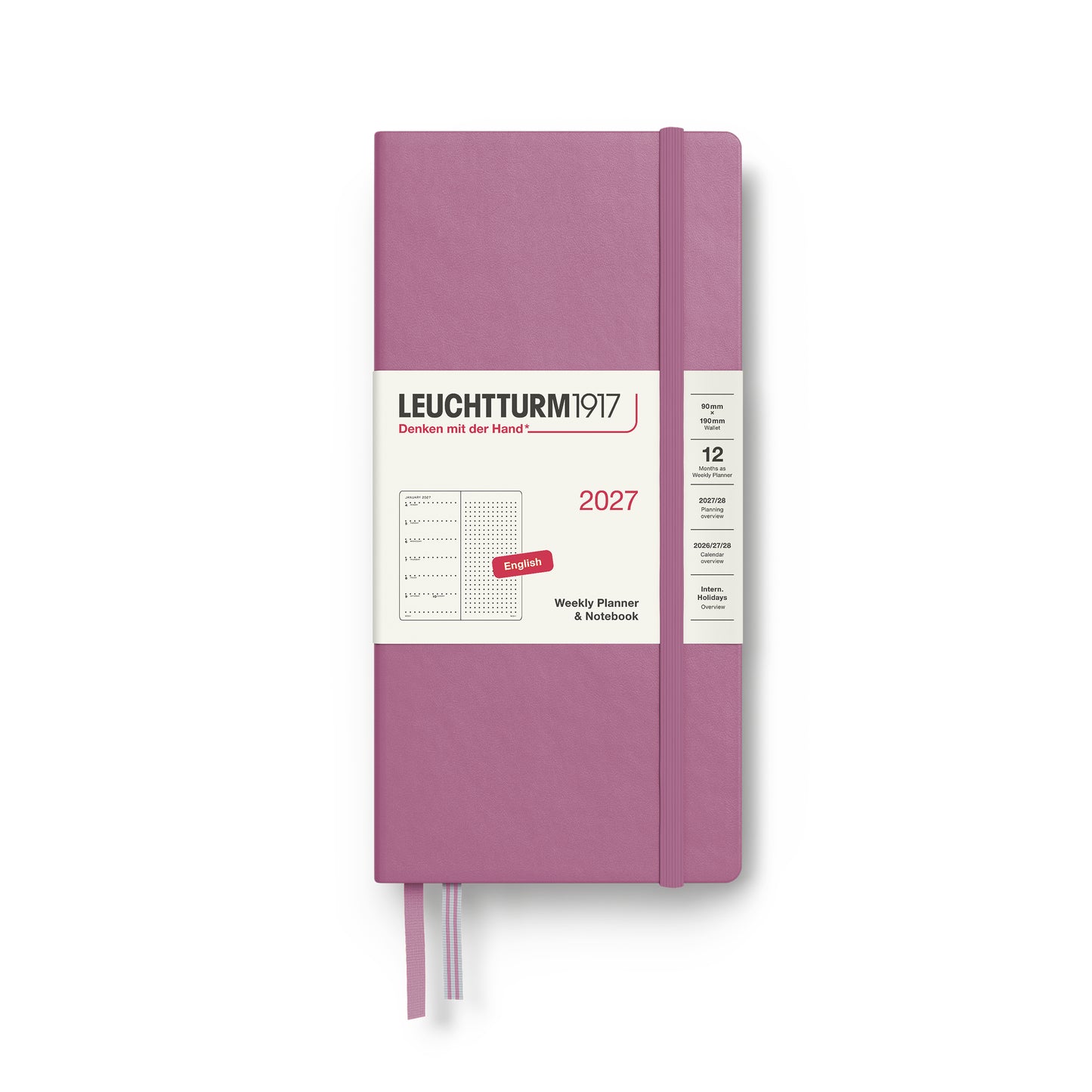2027 Weekly Planner & Notebook DOTTED - A5 Medium & Wallet Size (B6+xA6) - Hardcover