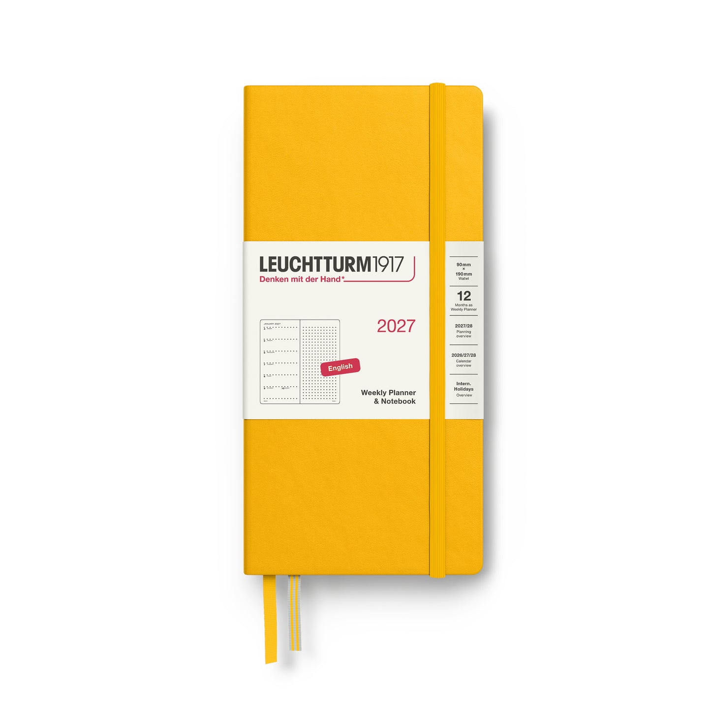 2027 Weekly Planner & Notebook DOTTED - A5 Medium & Wallet Size (B6+xA6) - Hardcover