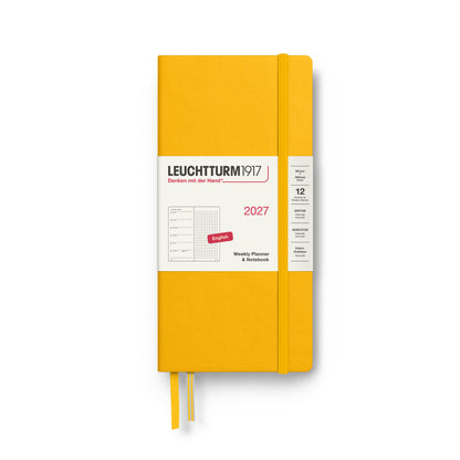 2027 Weekly Planner & Notebook DOTTED - A5 Medium & Wallet Size (B6+xA6) - Hardcover