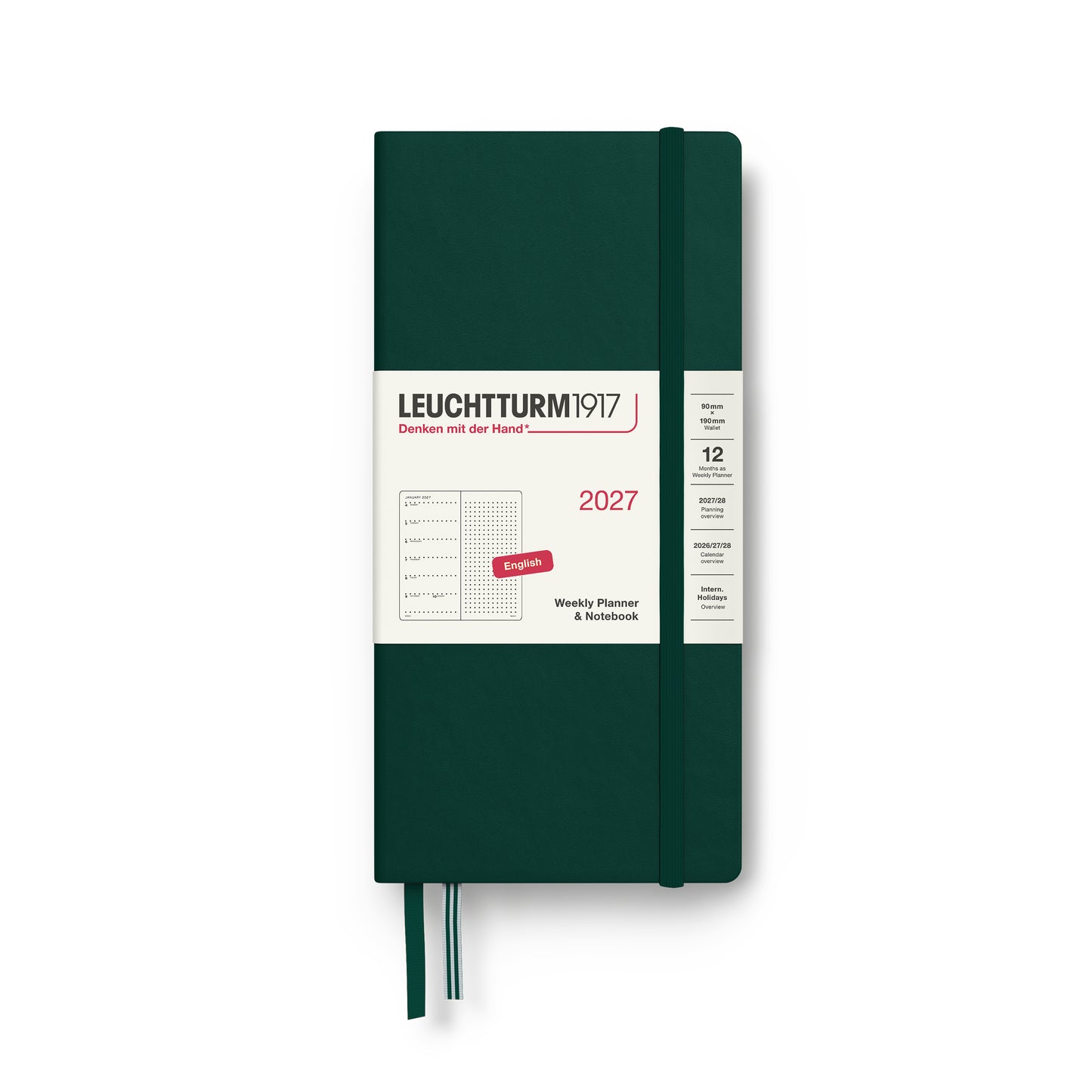 2027 Weekly Planner & Notebook DOTTED - A5 Medium & Wallet Size (B6+xA6) - Hardcover