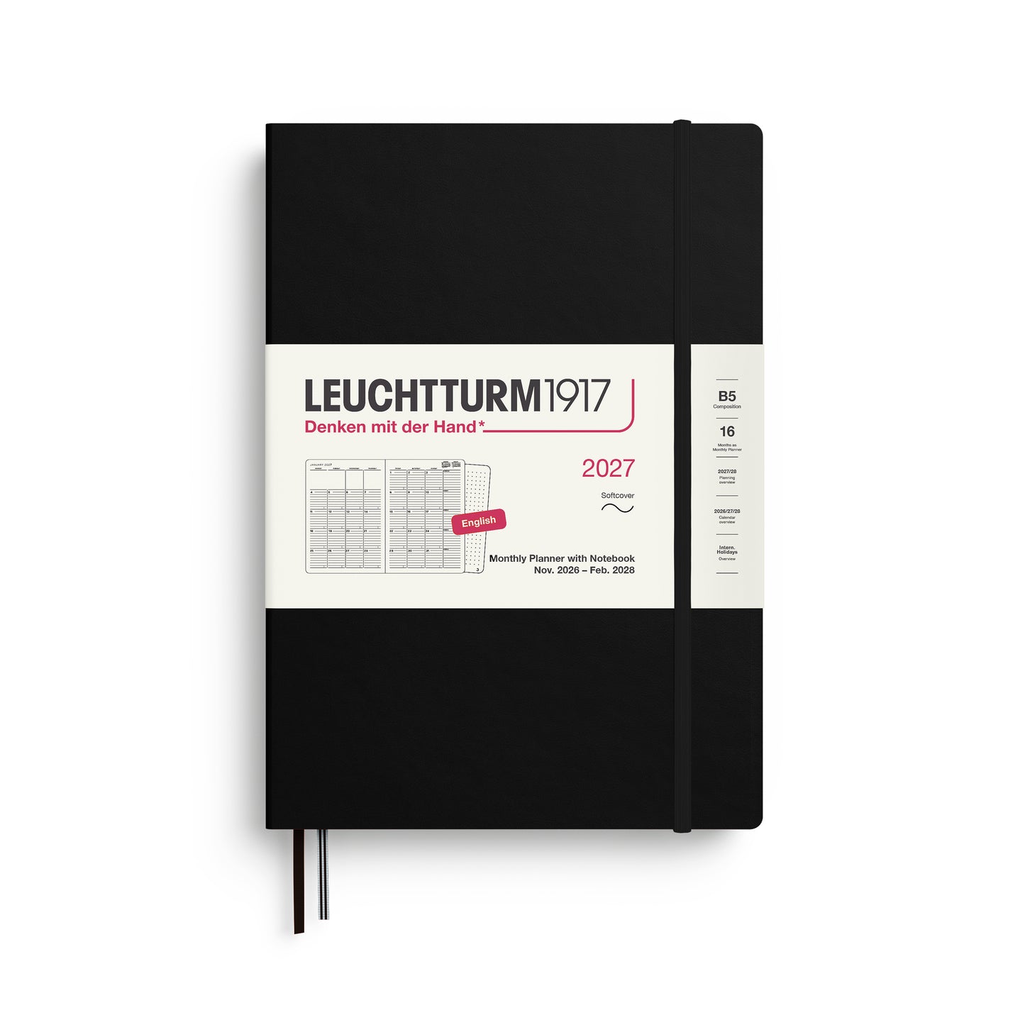 2027 Composition B5 16 Month Planner Softcover