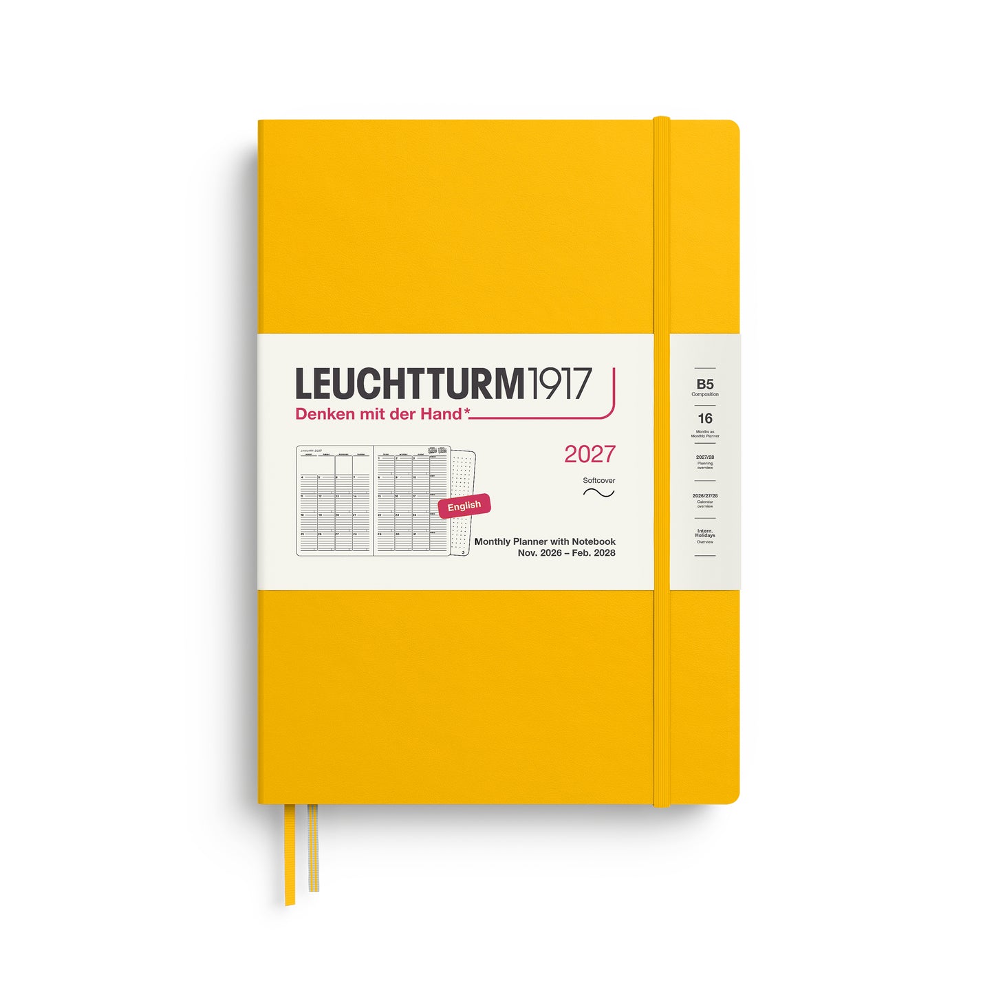 2027 Composition B5 16 Month Planner Softcover