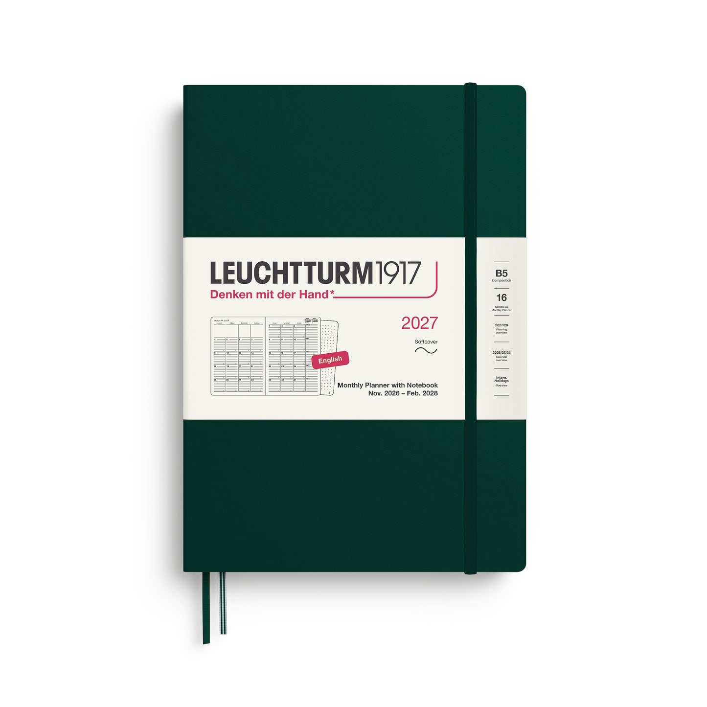 2027 Composition B5 16 Month Planner Softcover