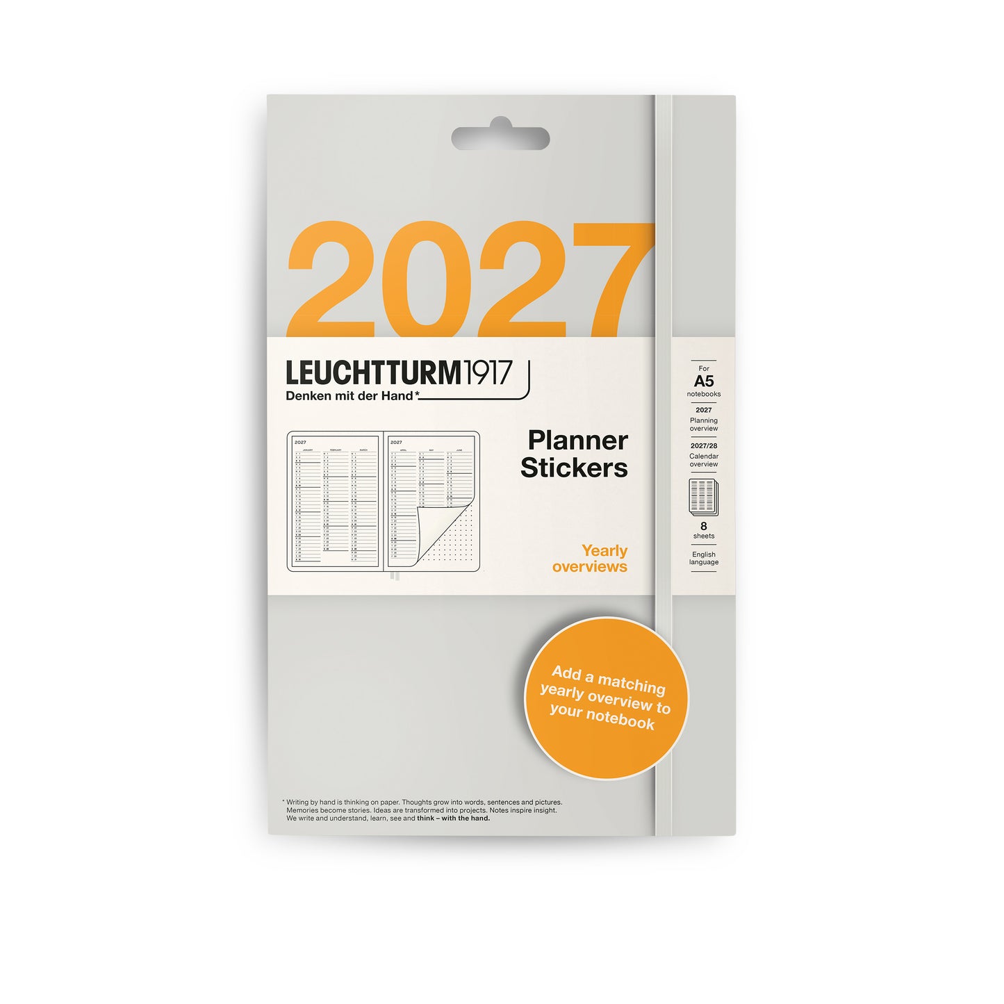 2027 Planner Stickers, Monthly & Yearly overviews