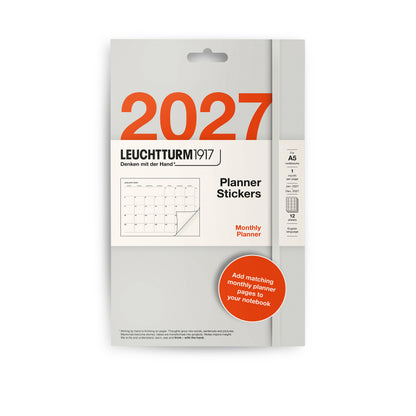 2027 Planner Stickers, Monthly & Yearly overviews