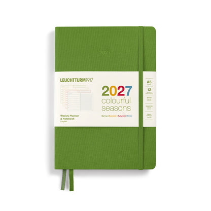 2027 Weekly Planner & Notebook DOTTED - A5 Medium & Wallet Size (B6+xA6) - Hardcover