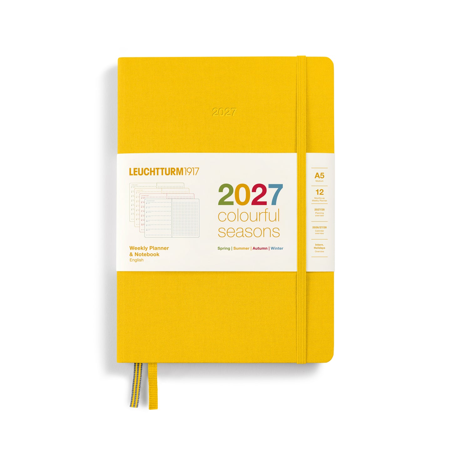 2027 Weekly Planner & Notebook DOTTED - A5 Medium & Wallet Size (B6+xA6) - Hardcover