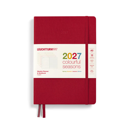 2027 Weekly Planner & Notebook DOTTED - A5 Medium & Wallet Size (B6+xA6) - Hardcover
