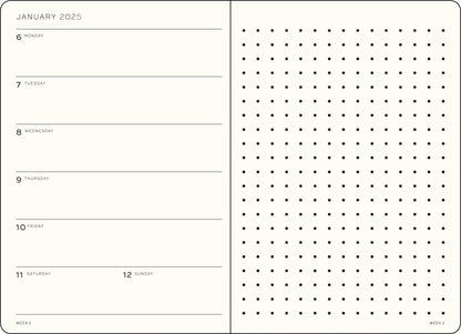 2025 Weekly Planner & Notebook Medium (A5) Dotted - NEW VARIANT