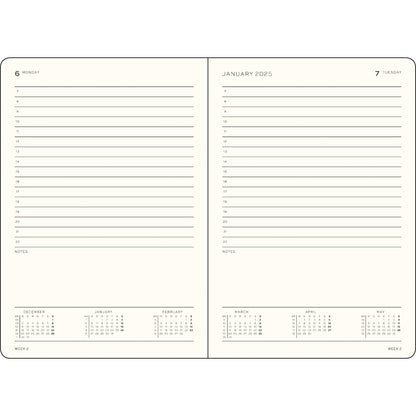 2025 Daily Planner Hardcover A5 Medium