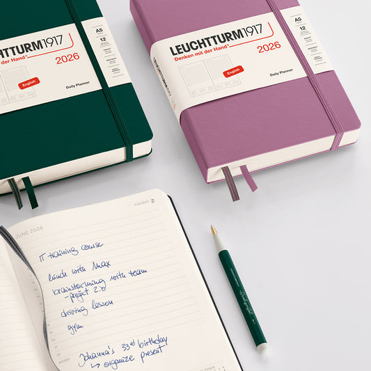 2026 Daily Planner Hardcover A5 Medium & A6 Pocket Hardcover