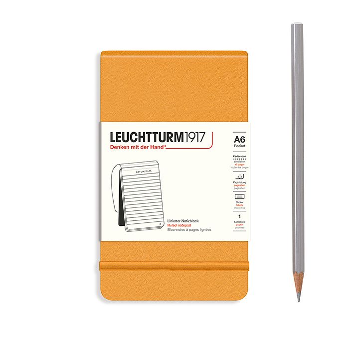 Notepad A6 80 feuilles DOT 80 g. - Orange sur