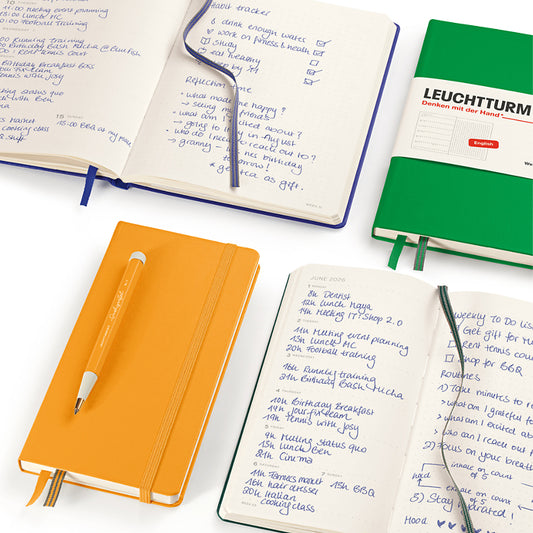2026 Weekly Planner & Notebook DOTTED - A5 Medium & NEW Wallet Size (B6+xA6) - Hardcover