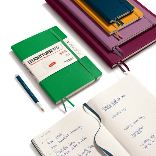 2026 Weekly Planner & Notebook Ruled A5 Medium - SOFTCOVER