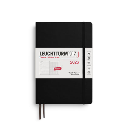 2026 Weekly Planner & Notebook DOTTED - A5 Medium & NEW Wallet Size (B6+xA6) - Hardcover