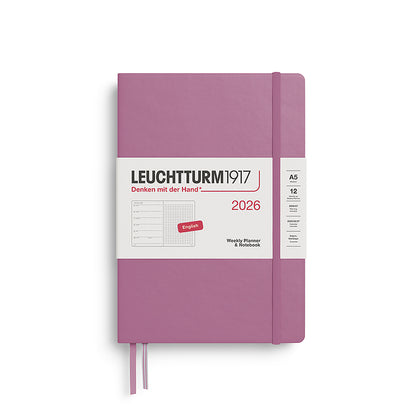 2026 Weekly Planner & Notebook DOTTED - A5 Medium & NEW Wallet Size (B6+xA6) - Hardcover