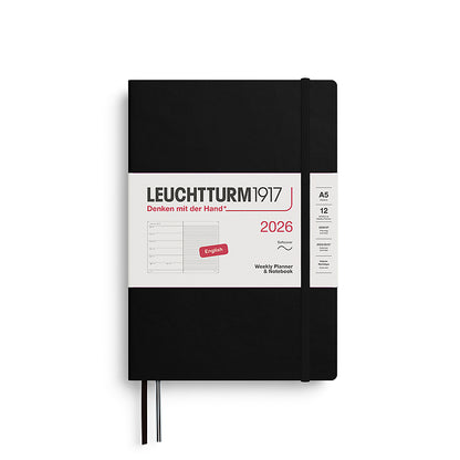 2026 Weekly Planner & Notebook Ruled A5 Medium - SOFTCOVER