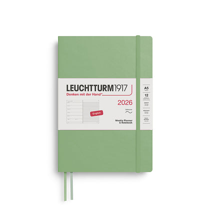 2026 Weekly Planner & Notebook Ruled A5 Medium - SOFTCOVER