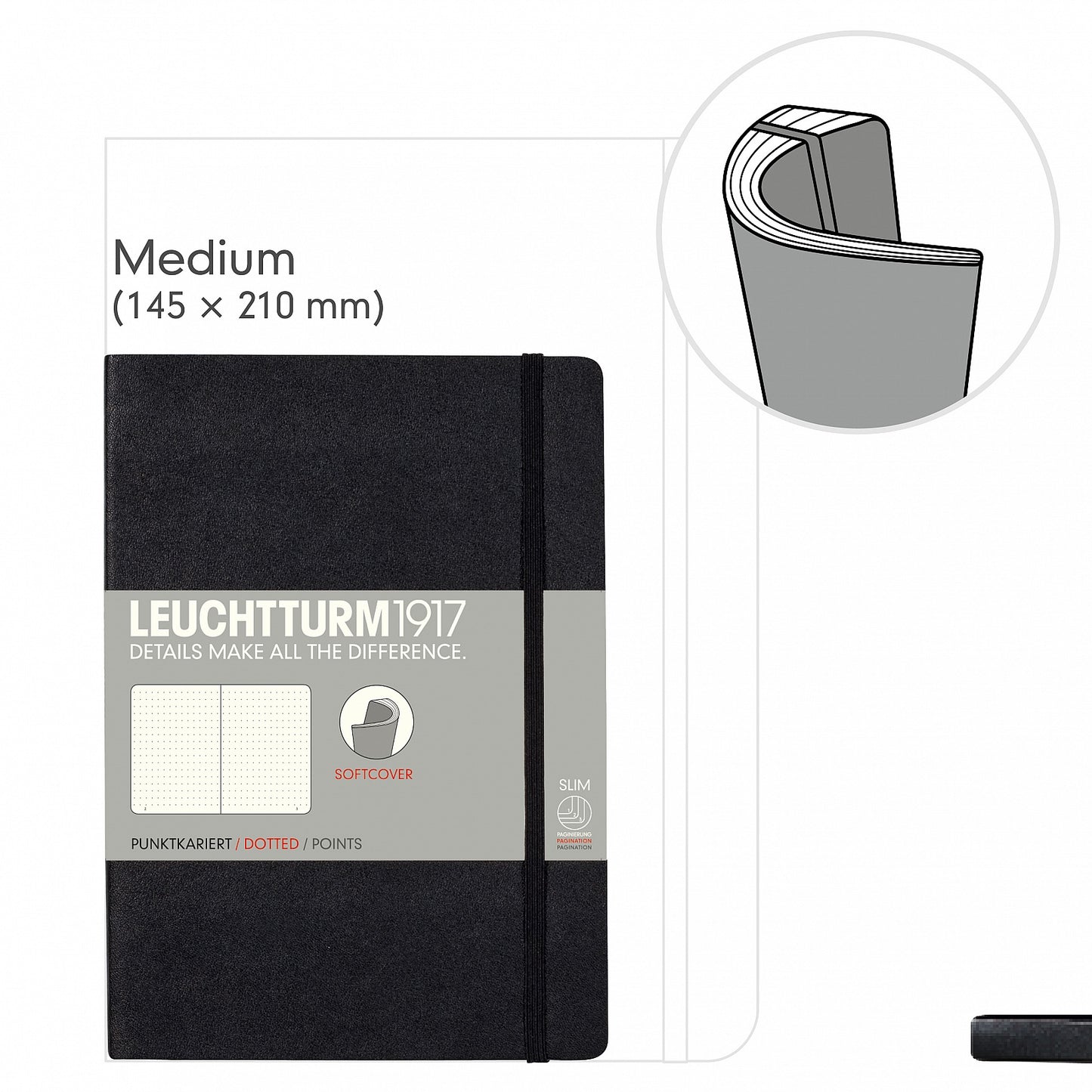 Softcover A5 Medium Dotted & Ruled